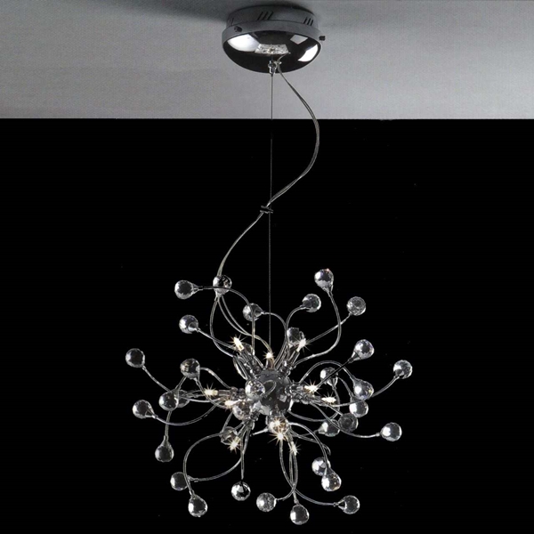 Picture of 18" Sfera Modern Crystal Round Chandelier Polished Chrome 12 Lights