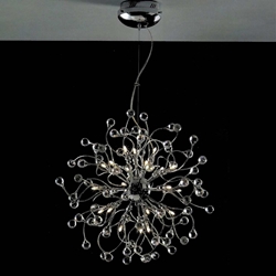 Picture of 24" Sfera Modern Crystal Round Chandelier Polished Chrome 24 Lights