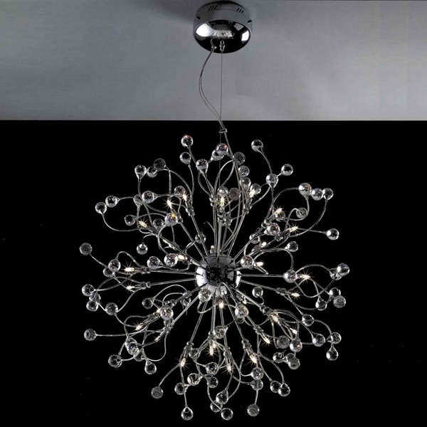 Picture of 30" Sfera Modern Crystal Round Chandelier Polished Chrome 32 Lights