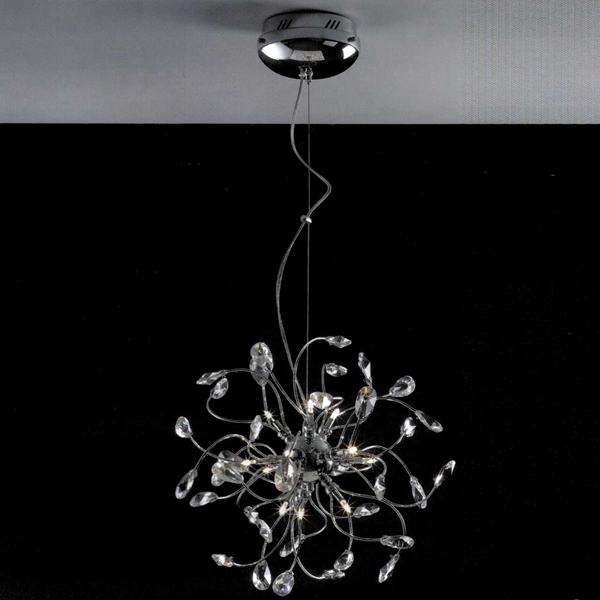 Picture of 18" Tempesta Modern Crystal Round Chandelier Polished Chrome 12 Lights