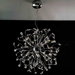 Picture of 30" Tempesta Modern Crystal Round Chandelier Polished Chrome 32 Lights