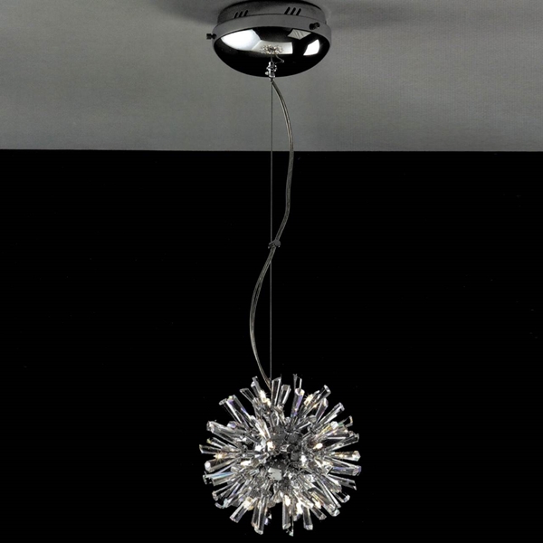 Picture of 12" Radiante Modern Crystal Round Pendant Polished Chrome 15 Lights