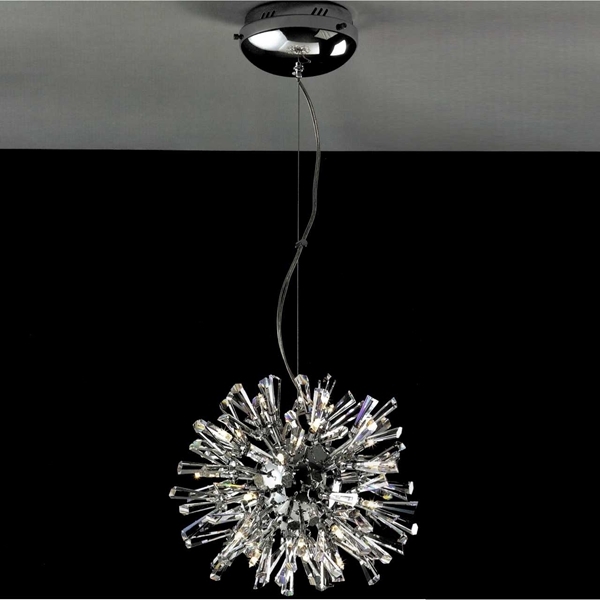 Picture of 14" Radiante Modern Crystal Round Pendant Polished Chrome 24 Lights