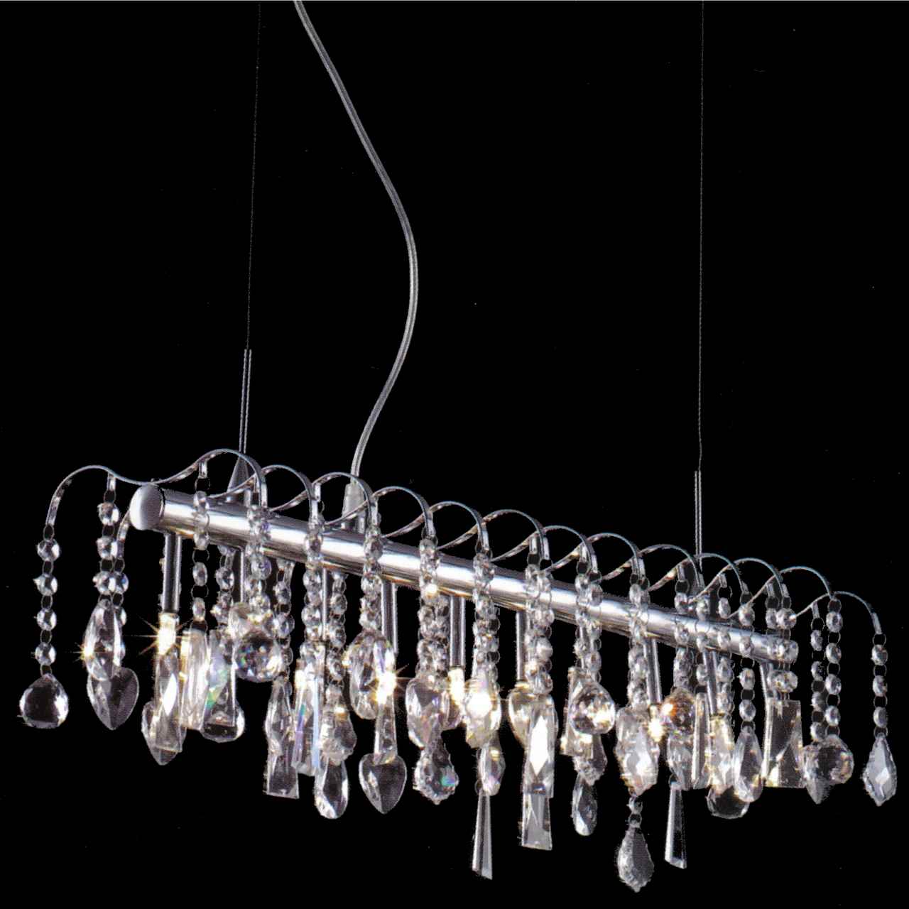 0000475_32 diretto modern crystal rectangular chandelier polished chrome 15 lights