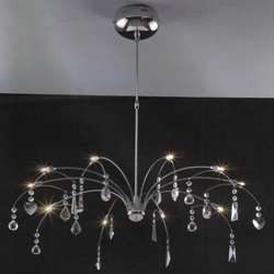 Picture of 31" Aria Modern Crystal Round Chandelier Polished Chrome 12 Lights