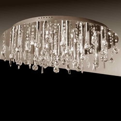 Picture of 18" Miraggio Modern Crystal Flush Mount Round Chandelier Polished Chrome 16 Lights