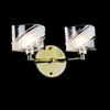 Picture of 13" Blocchi Modern Rectangular Wall Sconce Vanity Light Chrome / Gold Finish Clear / White Glass 2 Lights