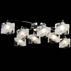 Picture of 29" Blocchi Modern Round Flush Mount Chrome / Gold Finish Clear / White / Color Glass 8 Lights