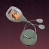 Picture of 10" Quattro Linee Transitional Frosted Glass Wall Sconce with Clear / Amber Crystals Chrome / Gold Finish 1 Light