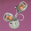 Picture of 13" Quattro Linee Transitional Frosted Glass Wall Sconce with Clear / Amber Crystals Chrome / Gold Finish 2 Lights