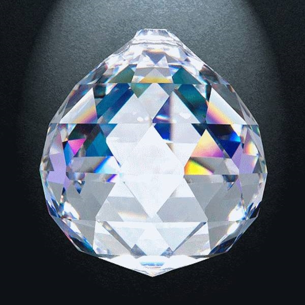 30% Asfour Crystal 3 Kristallkugeln 40 mm #22 geschliffen hochglanz poliert 