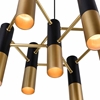 Picture of 17" 7 Light Down Chandelier with Matte Black & Satin Gold finish