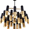 Picture of 26" 19 Light Down Chandelier with Matte Black & Satin Gold finish