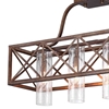 Picture of 34" 4 Light Chandelier with Wood Grain Bronze Finish