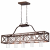 Picture of 47" 5 Light Chandelier with Wood Grain Bronze Finish