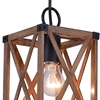 Picture of 11" 1 Light Pendant with Wood Grain Brown Finish