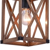 Picture of 11" 1 Light Pendant with Wood Grain Brown Finish