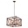 18" 4 Light Chandelier with Wood Grain Brown Finish