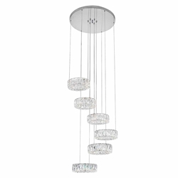 45" LED Chandelier with Chrome Finish
