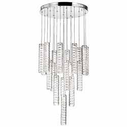 34" LED Chandelier with Chrome Finish