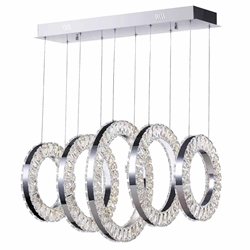 26" LED Chandelier with Chrome Finish