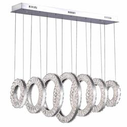 37" LED Chandelier with Chrome Finish