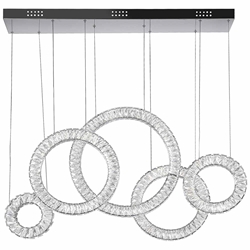 43" LED Chandelier with Chrome Finish