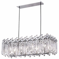 33" 8 Light Chandelier with Chrome Finish