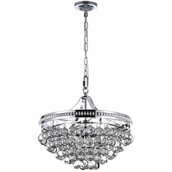 16" 5 Light Chandelier with Chrome Finish