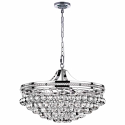 22" 9 Light Chandelier with Chrome Finish