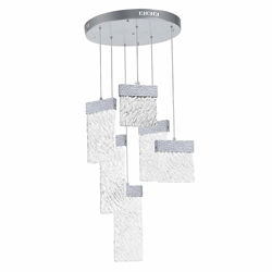 22" LED Chandelier with Pewter Finish