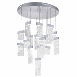 32" LED Chandelier with Pewter Finish