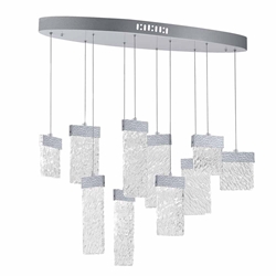 40" LED Chandelier with Pewter Finish