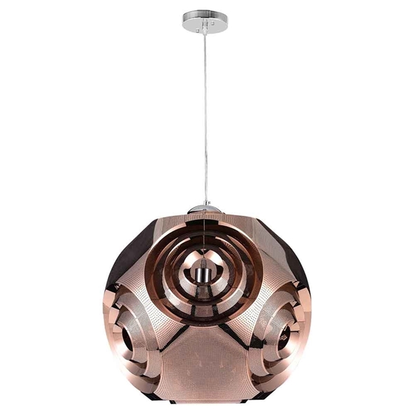 Picture of 19" 1 Light Chandelier with Copper Finish