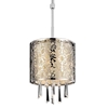 Picture of 10" 1 Light Drum Shade Mini Pendant with Satin Nickel finish