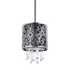Picture of 10" 1 Light Drum Shade Mini Pendant with Satin Nickel finish