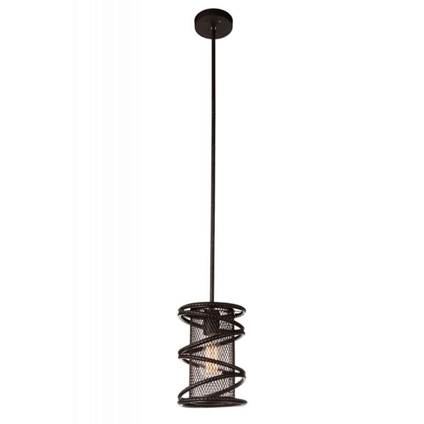 Picture of 10" 1 Light Down Mini Pendant with Brown finish