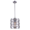 Picture of 10" 1 Light Drum Shade Mini Chandelier with Chrome finish