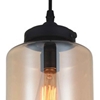 Picture of 11" 1 Light Down Mini Pendant with Transparent Amber finish