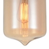 Picture of 11" 1 Light Down Mini Pendant with Transparent Amber finish