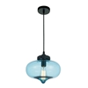 Picture of 11" 1 Light Down Mini Pendant with Transparent Blue finish