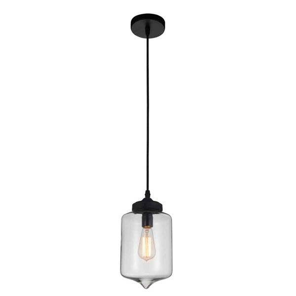 Picture of 11" 1 Light Down Mini Pendant with Transparent finish