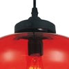 Picture of 11" 1 Light Down Mini Pendant with Transparent Red finish