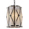 Picture of 11" 1 Light Drum Shade Mini Pendant with Black finish