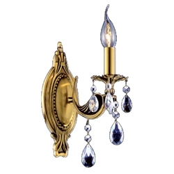 11" 1 Light Wall Sconce with French Gold finish