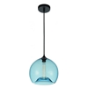 Picture of 12" 1 Light Down Mini Pendant with Transparent Blue finish