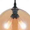 Picture of 12" 2 Light Down Mini Pendant with Transparent Amber finish