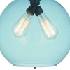Picture of 12" 2 Light Down Mini Pendant with Transparent Blue finish