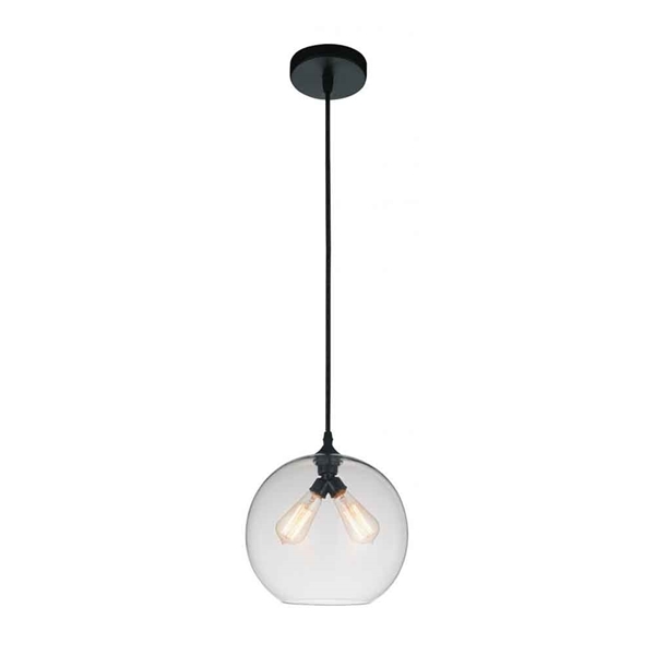 Picture of 12" 2 Light Down Mini Pendant with Transparent finish