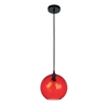Picture of 12" 2 Light Down Mini Pendant with Transparent Red finish